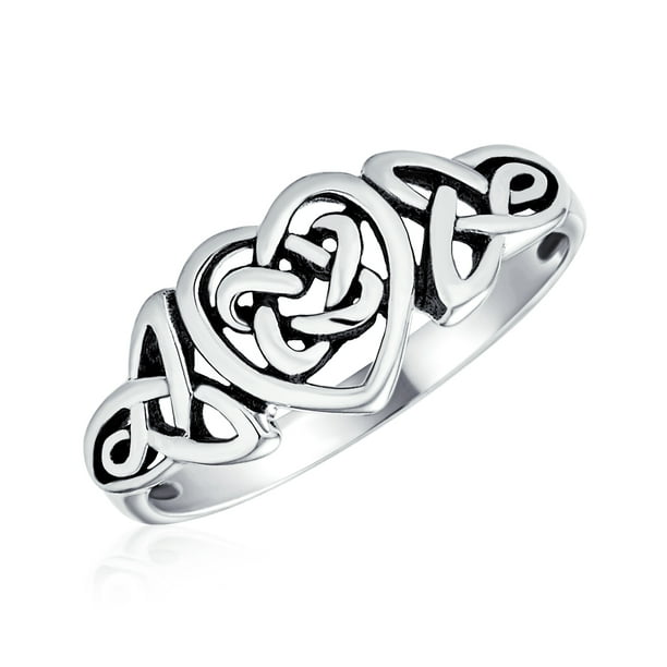 Infinity Celtic Knot Love Fashion Ring 14K Rose Gold Over Sterling For Women's